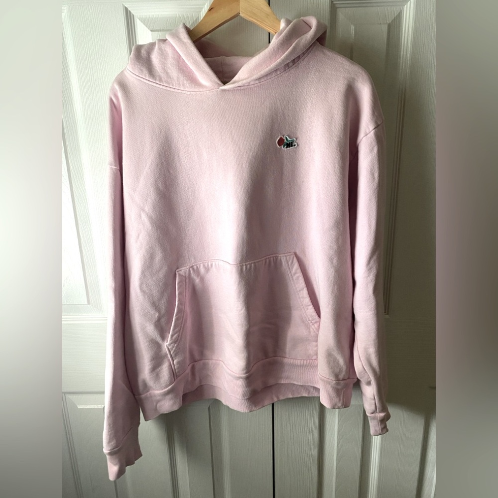 MELODY EHSANI‎ Pink Rose Heavyweight Oversized Hoodie Sweatshirt SZ L